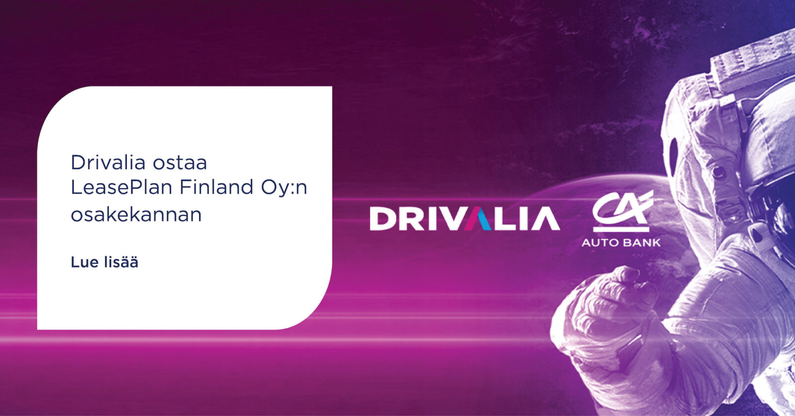 Drivalia acquires full ownership of LeasePlan Finland Oy